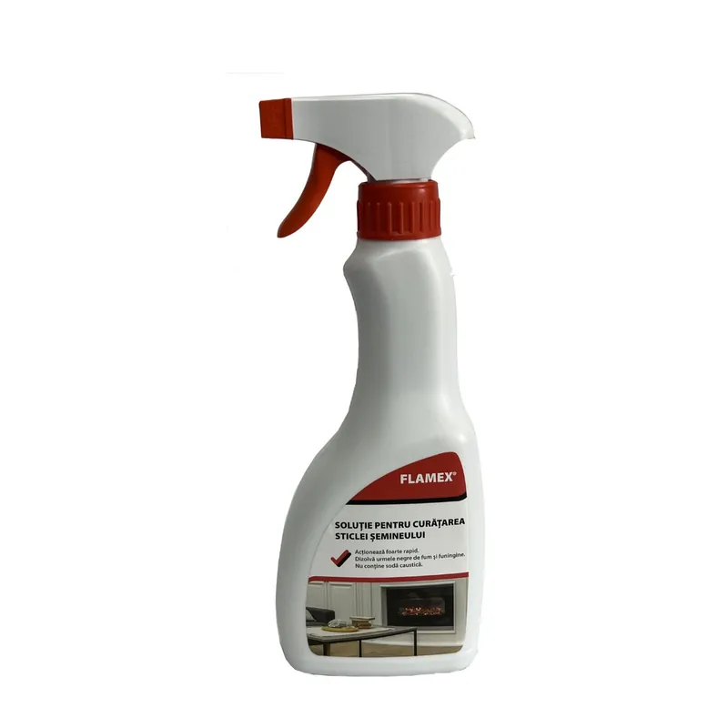 Fireplace glass cleaner